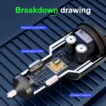 130W USB Pugan Car Fast Charger Cable With C Туре - Image 3