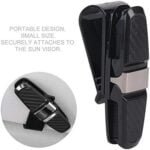 Carbon Fiber Pattern Car Sun Visor Sunglass Holder - Image 3