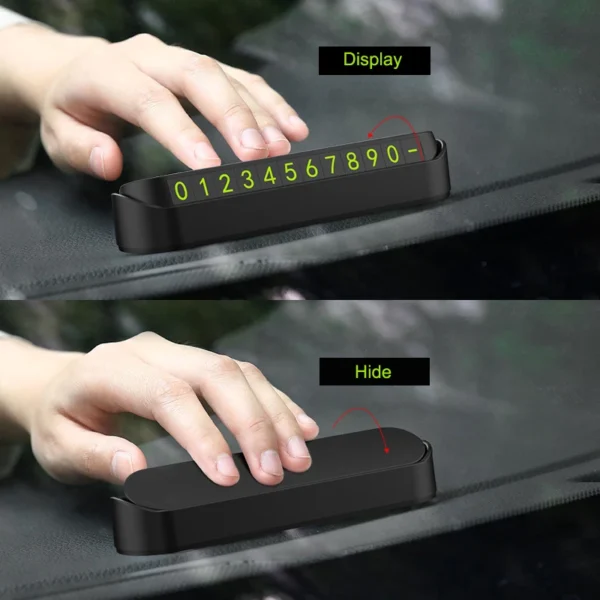 Car Temporary Parking Phone Number Plate