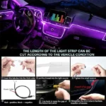 Car Interior Ambeint Stripe Light – RGB Interior Decorative Light (App Controlled))