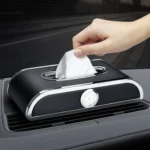Car Tissue Holder with clock and number plate – 3 in 1 Tissue Box - Image 2