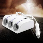 Dual USB Port 3 Lighter Socket Fast Charging Car Charger Adapter
