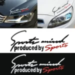 Car sports stickers – Car Bonnet Stickers 2 Colours (White & Black) - Image 2