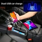 Car Seat Gap Filler Cup Holder With Dual Usb Port 2pcs set - Image 2