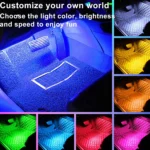 Car interior ambient lighting – Multi color Neon car interior lighting LED car floor lights - Image 3