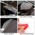 Car Side mirror rain guard 2 Pieces set - Image 3