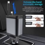4-in-1 PD30W Car Fast Charger – USB Type-C Adapter with Retractable Cable & LED Roof Starlight - Image 4