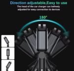 4-in-1 PD30W Car Fast Charger – USB Type-C Adapter with Retractable Cable & LED Roof Starlight - Image 3