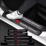 5 pieces Universal Carbon Fiber Car Door Sill Protector Stickers – For Toyota, Mitsubishi, Honda , Nissan , BMW & More