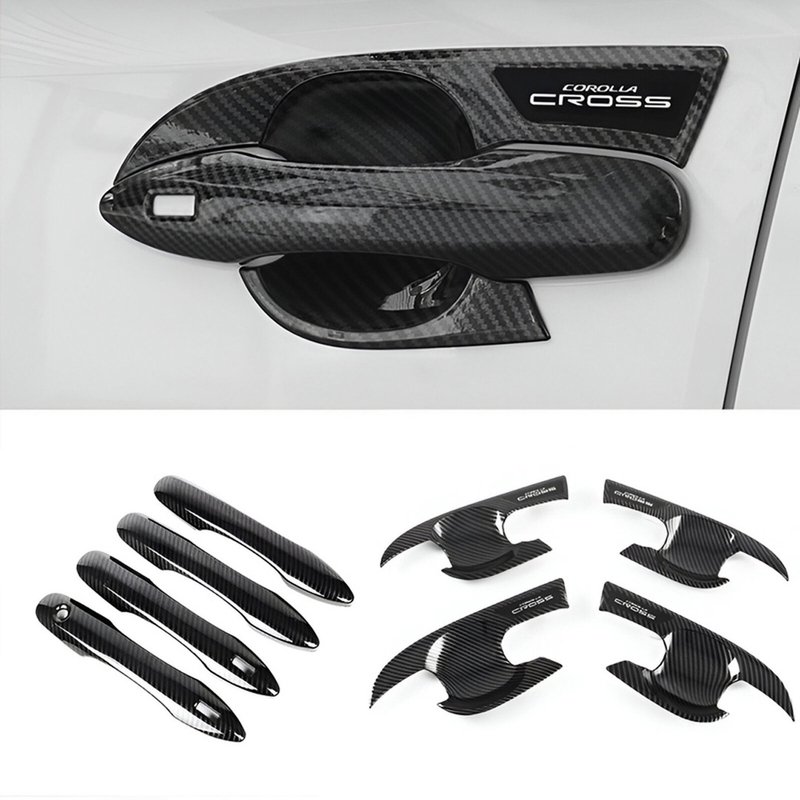dbce348a-abf9-4732-8bc7-f1d6f9a769f7 Carbon Fiber Door Handle Cover Kit — Stylish & Protective Car Trim Accessory - Image 1