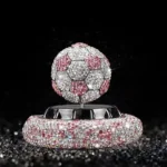 Car Dashboard Stone Football Solar Perfume & Showpiece (2 in 1) 01